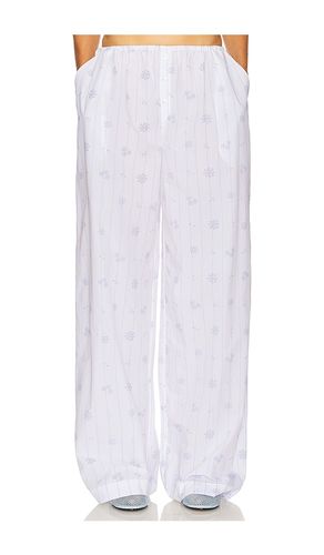 House Pants in Fleur Print Stripe in White. - size L (also in M, S, XL, XS, XXS) - Helsa - Modalova