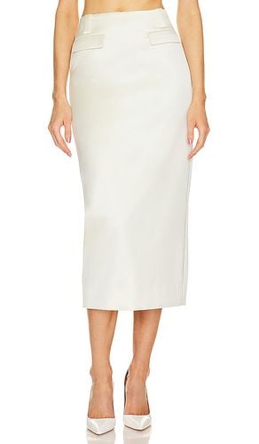 Heavy Satin Column Skirt in Ivory. - size M (also in XL) - Helsa - Modalova