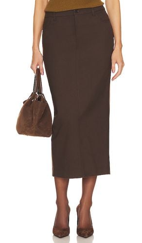 Trouser Midi Skirt in Brown. - size M (also in S, XS) - Helsa - Modalova