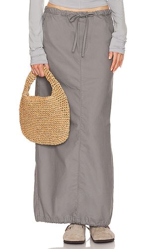 Workwear Drawcord Maxi Skirt in Grey. - size S (also in XXS) - Helsa - Modalova