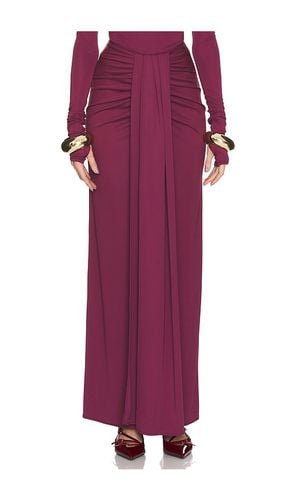 Matte Jersey Long Wrap Skirt in Wine. - size XL (also in XS, XXS) - Helsa - Modalova