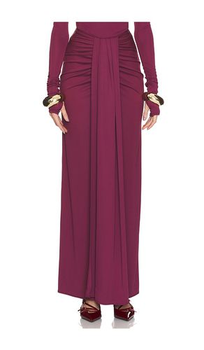 Matte Jersey Long Wrap Skirt in Wine. - size XS (also in XXS) - Helsa - Modalova