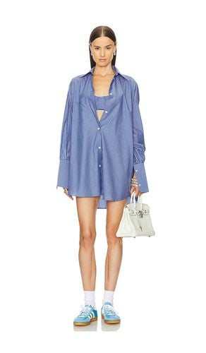 Pinstripe Poplin Oversized Shirt in . Size M, S, XL - Helsa - Modalova