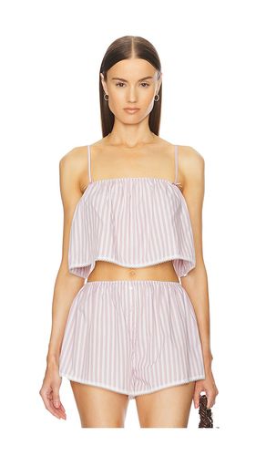 Wide Stripe Poplin Camisole in Mauve. - size L (also in M, S, XL, XS, XXS) - Helsa - Modalova