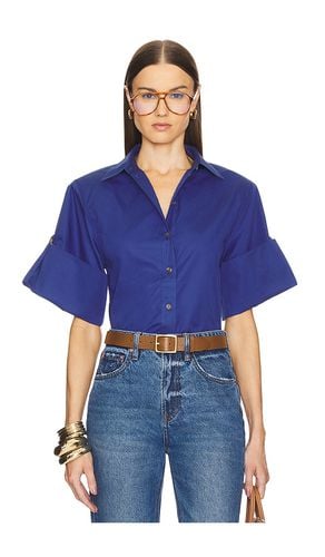 Camisa bold shoulder en color azul talla L en - Blue. Talla L (también en M, S, XL, XXS) - Helsa - Modalova