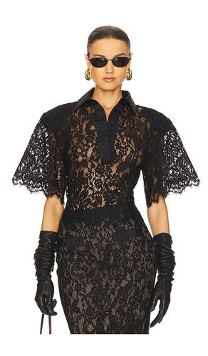 Camisa con hombreras the lace en color talla L en - Black. Talla L (también en M, S, XL, XS, XXS) - Helsa - Modalova