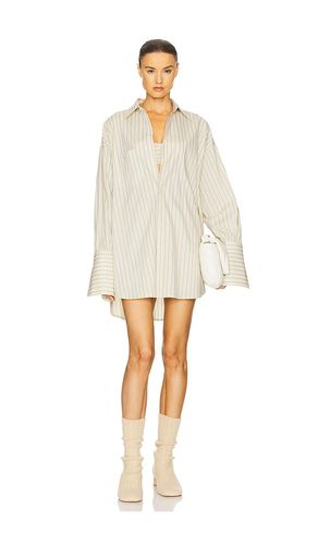 Pinstripe Poplin Oversized Shirt in . - size L (also in XL) - Helsa - Modalova