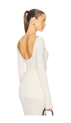 Matte Jersey Long Sleeve Top in Cream. - size M (also in S, XS) - Helsa - Modalova