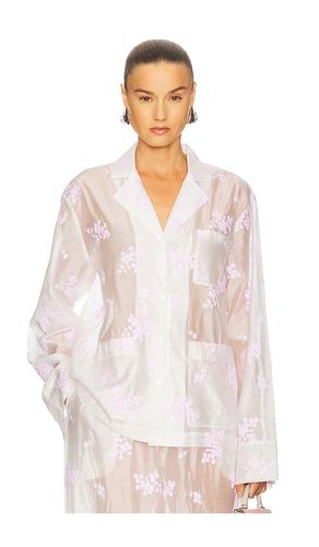 Pajama Top in Cherry Blossom Embroidery in . - size M (also in S, XS) - Helsa - Modalova