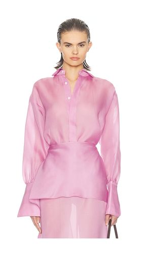 The Silk Gazar Shirt in Pink. - size M (also in S) - Helsa - Modalova