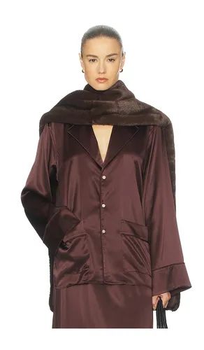 The Silk Charmeuse Pajama Shirt in . Size S. Also in XS - Helsa - Modalova