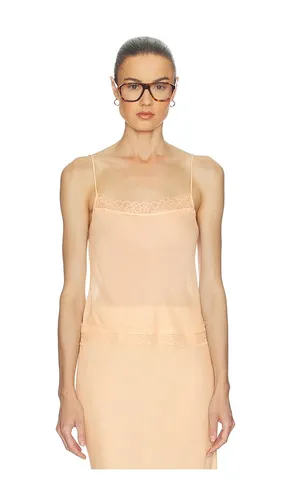 Viscose Satin Cami With Lace in . Size M. Also in S, XL, XS - Helsa - Modalova