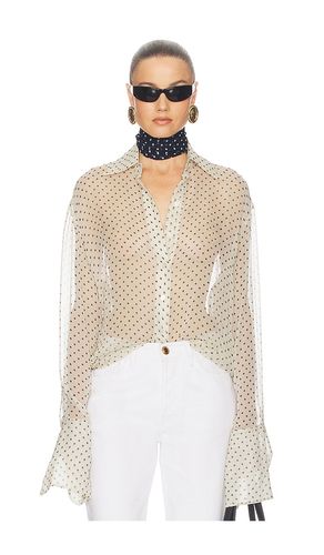 The Relaxed Shirt in Silk Chiffon in . - size M (also in S, XS) - Helsa - Modalova