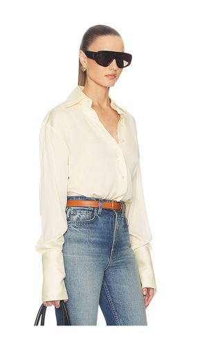 The Relaxed Silk Shirt in . Size L. Also in M, S, XL - Helsa - Modalova