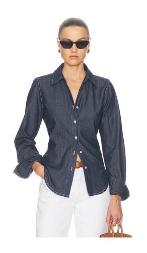 Denim Fitted Shirt in Blue. - size L (also in S, XL) - Helsa - Modalova