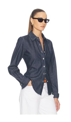 Denim Fitted Shirt in Blue. - size L (also in S, XL) - Helsa - Modalova
