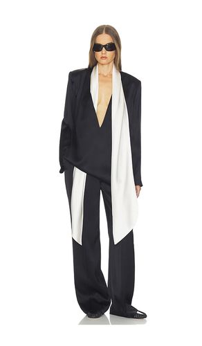 Popover With Attached Scarf in Double Face Satin in Black. - size L (also in M, S, XL, XS, XXS) - Helsa - Modalova