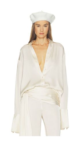 The Relaxed Satin Shirt in Ivory. - size M (also in S) - Helsa - Modalova