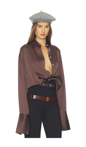 The Relaxed Satin Shirt in . Size L. Also in M, S - Helsa - Modalova