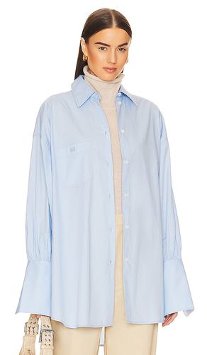 Cotton Poplin Oversized Shirt in Blue - Helsa - Modalova