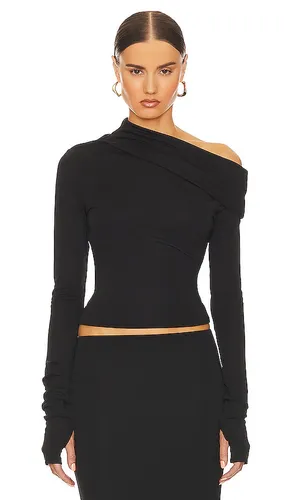Matte Jersey Drape Shoulder Top in . Size M. Also in S, XS, XXS - Helsa - Modalova