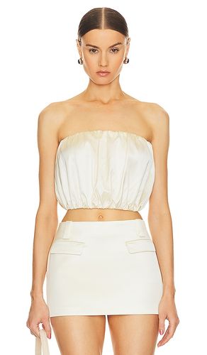 Heavy Satin Bubble Top in Ivory. - size XL (also in L) - Helsa - Modalova