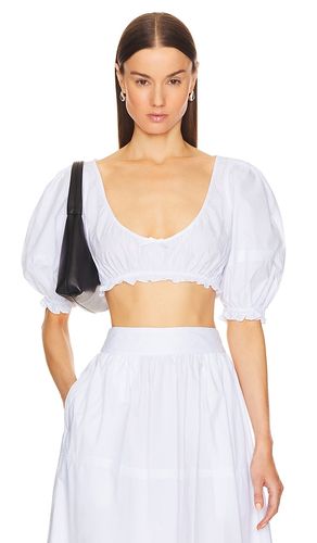 Poplin Cropped Peasant Top in . - size L (also in M, S, XL) - Helsa - Modalova