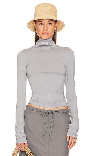 Jersey Seamed Top in Grey. - size L (also in M, S, XS, XXS) - Helsa - Modalova