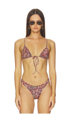 Triangle Front Tie Bikini Top in Burgundy. - size L (also in S, XL) - Heavy Manners - Modalova