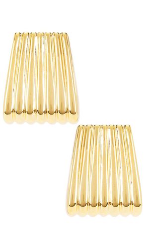 Ribbed Maxi Earrings in Metallic - Heaven Mayhem - Modalova