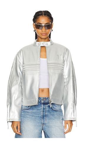 The Racer Jacket in Metallic Silver. - size XL (also in XS) - House of Sunny - Modalova