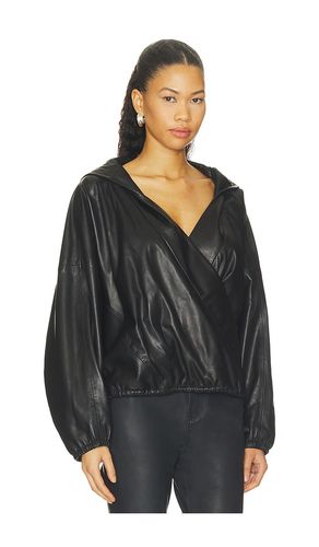 Sisi Leather Hooded Blouse in . - size 36 (also in 32, 34, 38, 40) - HERSKIND - Modalova