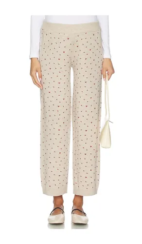 The Nora Floral Knit Pant in Tan. - size 1 (also in 4) - HATCH - Modalova