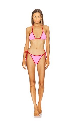 Gina Contrast Bikini Set in Pink - Hunza G - Modalova