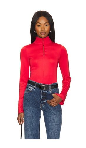 Long Sleeve Hook & Eye Bodysuit in Red. - size L (also in M, S, XL, XS) - Hudson Jeans - Modalova