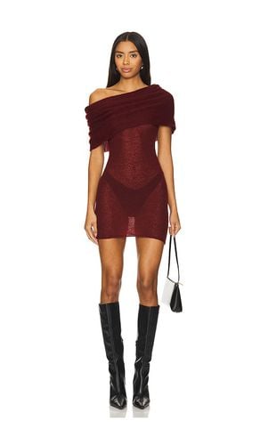 Adele Off The Shoulder Sweater Mini Dress in Red. - size L (also in M, S, XS) - h:ours - Modalova