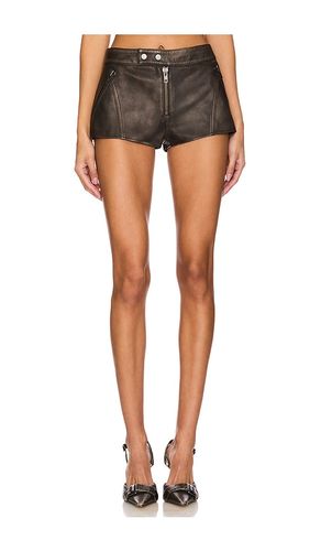 Artemisia Leather Shorts in Brown. - size L (also in XL, XXS) - h:ours - Modalova