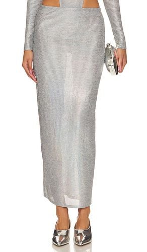 Falda shirley en color talla L en - Metallic Silver. Talla L (también en M, S, XL) - h:ours - Modalova