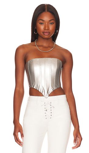 Nola corset top en color metálico talla M en - Metallic Silver. Talla M (también en S) - h:ours - Modalova