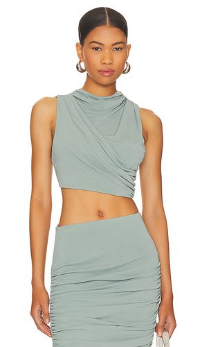 Inez crop top en color verde salvia talla L en - Sage. Talla L (también en M, S) - h:ours - Modalova