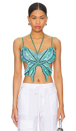 Carola embellished top en color azul cerceta talla M en - Teal. Talla M (también en L, S, XL) - h:ours - Modalova