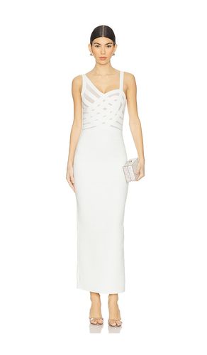 The Adeline Gown in White. - size L (also in M) - Herve Leger - Modalova