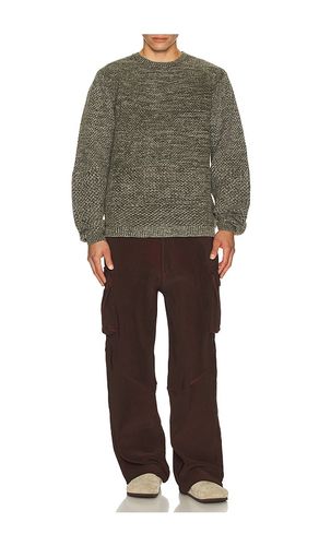 Solid crochet crewneck sweater in color grey size S (also in M) - ISA BOULDER - Modalova