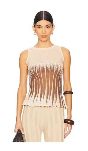 Gradflare Sleeveless Top in Beige,Brown. - size L (also in M, S, XL) - ISA BOULDER - Modalova