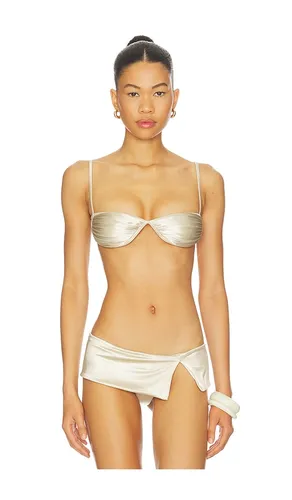 Fawning Bikini Top in Metallic Neutral. - size M (also in XL) - ISA BOULDER - Modalova