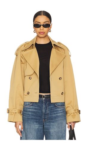 Jessica Cropped Trench Coat in Tan. - size 34/0 (also in 36/2, 38/4, 40/6) - Ivy Oak - Modalova
