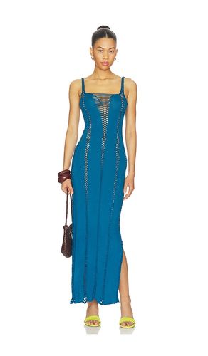 Soren Solid Maxi Slash Dress With Macrame Trim in . Size S. Also in XS - Indah - Modalova