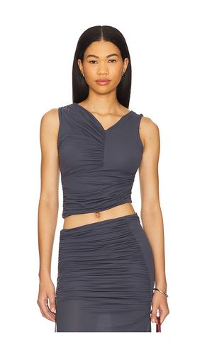 Ari solid v neck top in color grey size S (also in XS) - Indah - Modalova
