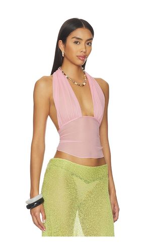 Gisela Solid Gathered Tie-back Halter Top in . Size S. Also in M, L - Indah - Modalova