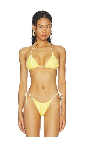 Calista Triangle Halter Bikini Top in Yellow. - size M (also in S) - Indah - Modalova